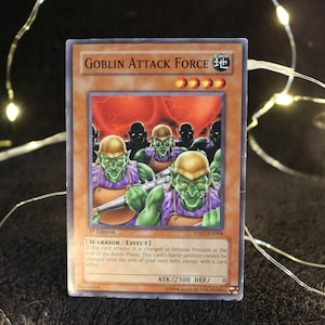 Force d'attaque gobelin | Années 90 | millésime | Rétro | Yugioh | Carte à collectionner | Objet de collection | Idée cadeau Yugioh | 1ère édition de la carte Yugioh | Cadeau pour lui