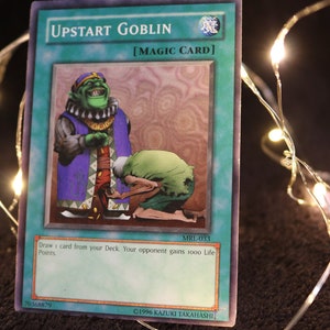 Upstart Goblin / Yugioh / Idea de regalo de Yugioh / Regalo para él / Tarjeta coleccionable de Yugioh / Tarjetas coleccionables / Objetos de colección / Años 90 / Vintage / Retro /