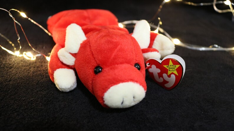 TY Beanie Baby Snort Snort the Bull Snort With Errors 1995 Vintage