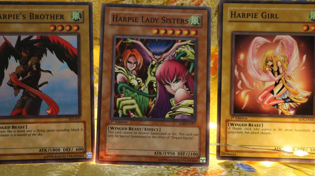 Harpie Lady Sisters 1st Edition | Harpie Lady, 1, 2, 3 | Harpie's Brother |  Yugioh | Yugioh Trading Cards | Trading Card Games | Yugioh Card - Etsy