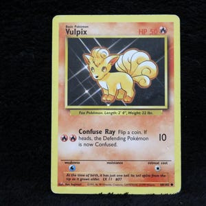 Vulpix / Pokémon TCG / Cartas coleccionables / Cartas Pokémon de los 90 / Vulpix Pokémon básico / Carta coleccionable Pokémon