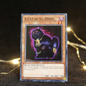 Yugioh / Gato del mal presagio 1.ª edición / Juegos de cartas coleccionables / Cartas coleccionables de Yugioh / Años 90 / Objetos de colección / Vintage / Retro / YU-GI-OH
