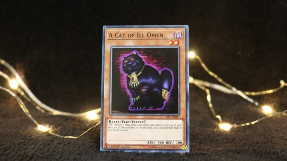 Yugioh | Cat of Ill Omen 1st Edition | Trading Card Games | Yugioh Trading Cards | 90s | Collectibles | Vintage | Retro | YU-GI-OH Yugioh | Cat of Ill Omen 1st Edition | Trading Card Games | Yugioh Trading Cards | 90s | Collectibles | Vintage | Retro | YU-GI-OH
