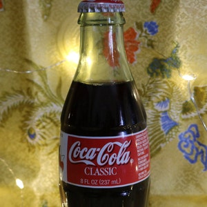 90s Collectible Glass Coke Bottle | 8oz Coke | 90s Coca-Cola | Coke Bottle | Vintage Coca-Cola Bottle | Nascar | Texas 300 Inaugural Race