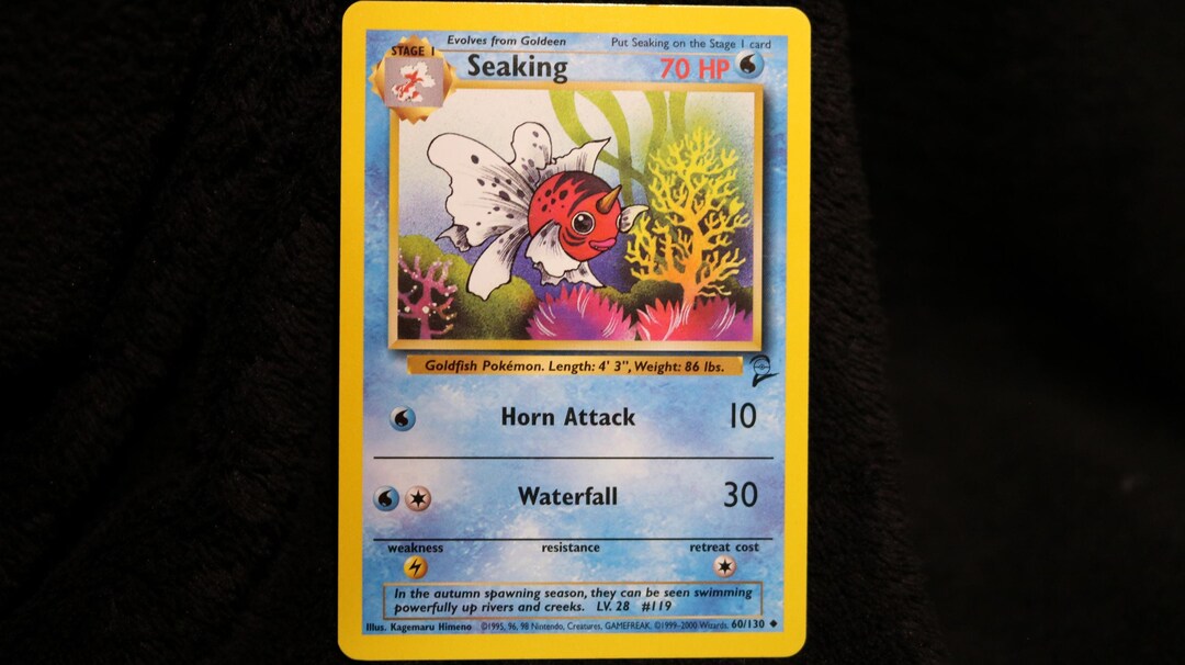Seaking | Pokemon TCG | TCG | Pokmon Trading Card | Trading Card Games |  90s Pokemon | Collectable Pokmon Card | 90s Collectible TCG - Etsy