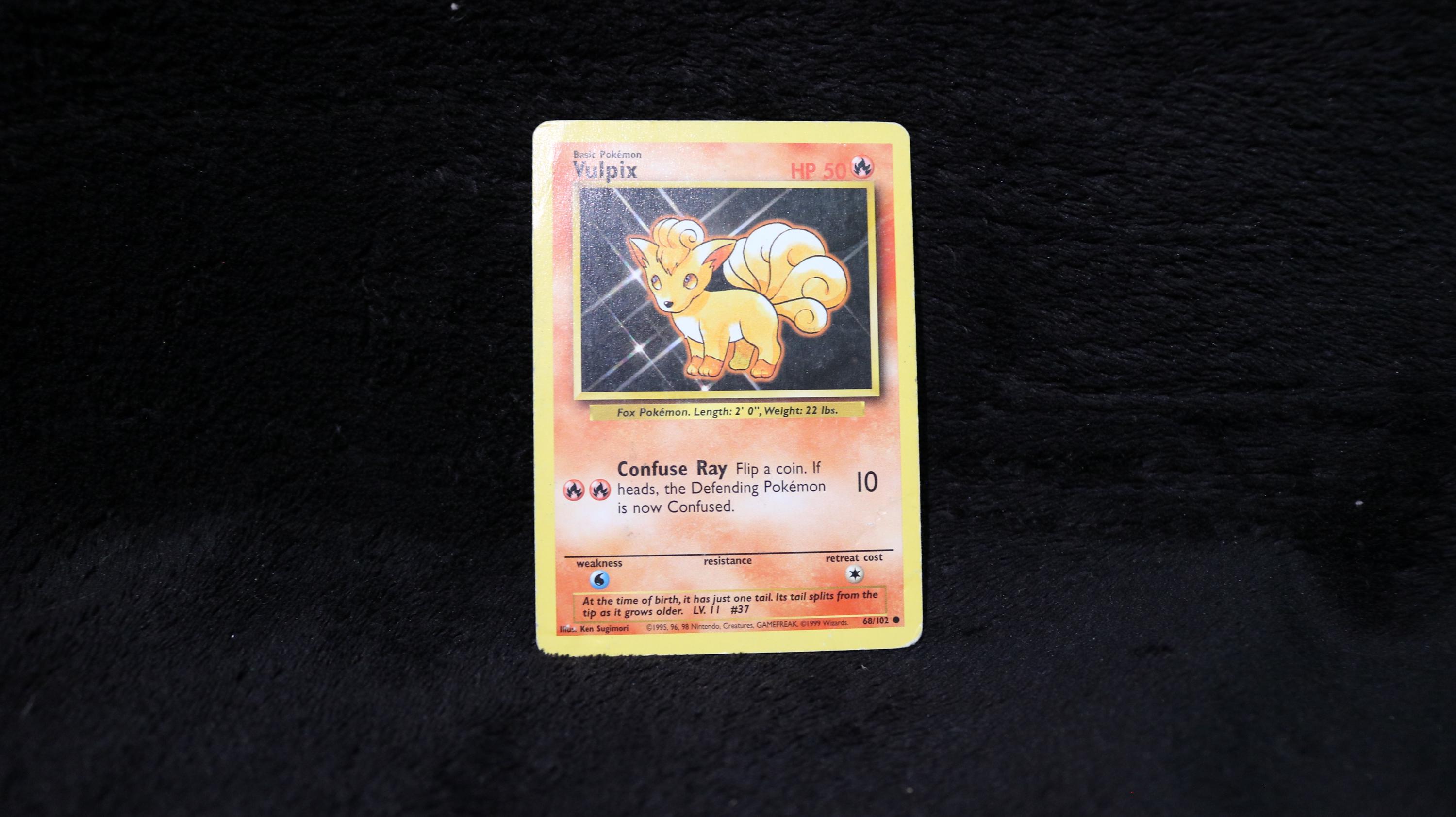 1995 vulpix pokemon card 91/105 1st Edition Near Mint this piece serves as a premier focal point for any high Blaines Vulpix - 66/132 Vintage