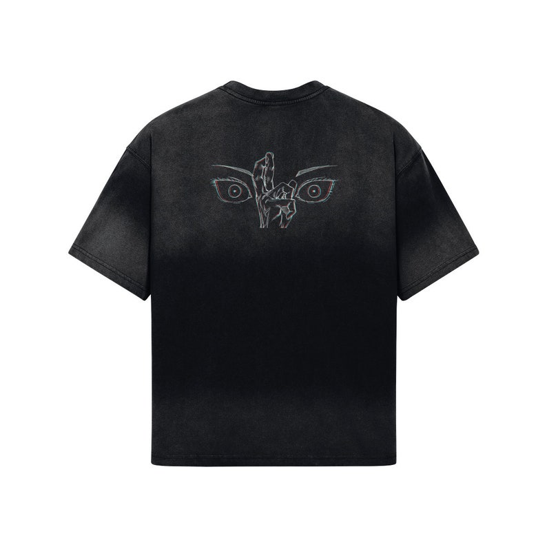 Gojo Satoru Heavy Metal Oversized T-Shirt image 2