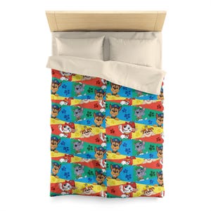 Funda nórdica de microfibra de la Patrulla Canina para niños, ropa de cama divertida para la habitación de los niños, perfecta para cumpleaños, Navidad y diversión diaria.
