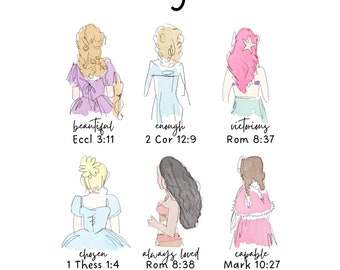 God says I am png / jpg / watercolor princess sublimation file