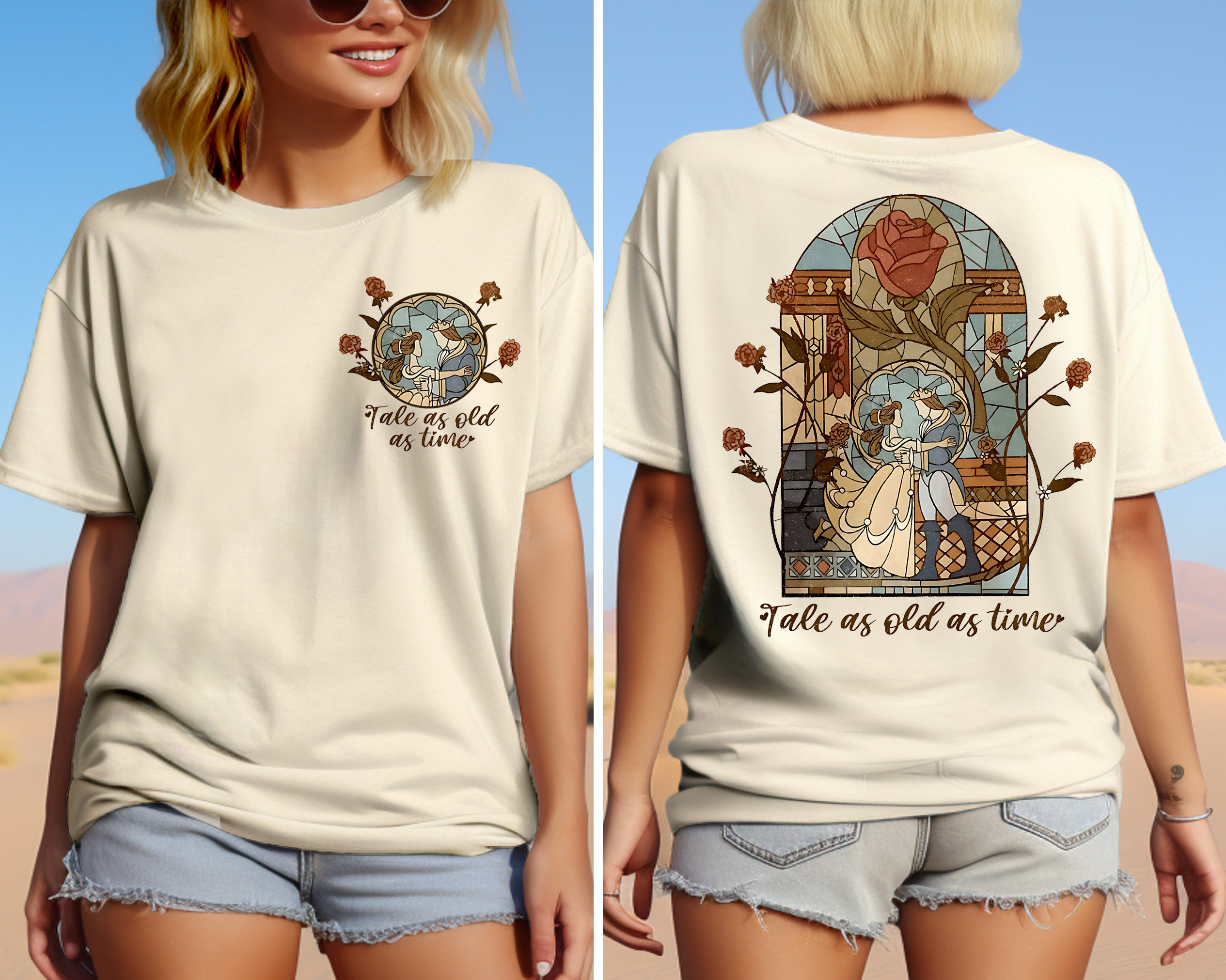 Discover Disney Tale as Old as Time Shirt, Disney Belle & Co Double Sided Shirt