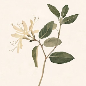 Anmutige Einfachheit: Aquarell Illustration eines Geißblattes