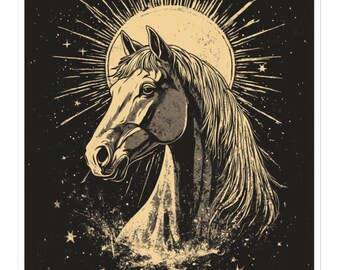 Solar Steed - Kosmisches Pferd Sticker