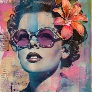 Stylish Judy Garland Portrait: Vibrant Pastel Art