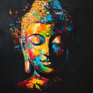 Buda colorido - Impresión de arte espiritual moderno