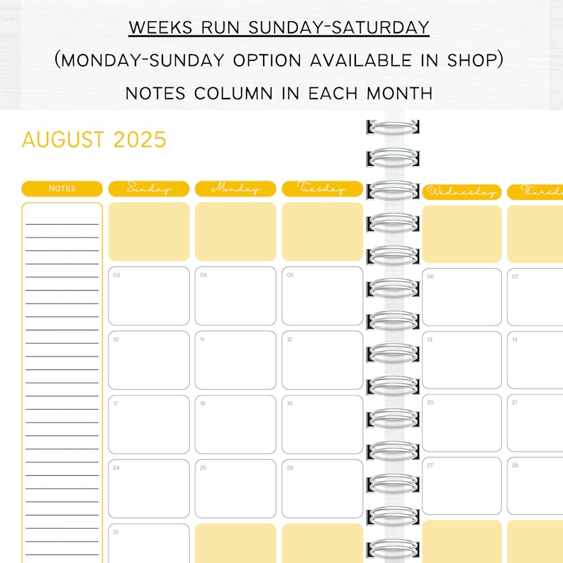 2025 Monthly Planner With Dates Glitter Print Cover With Sunday Start 2025 Calendar Planner