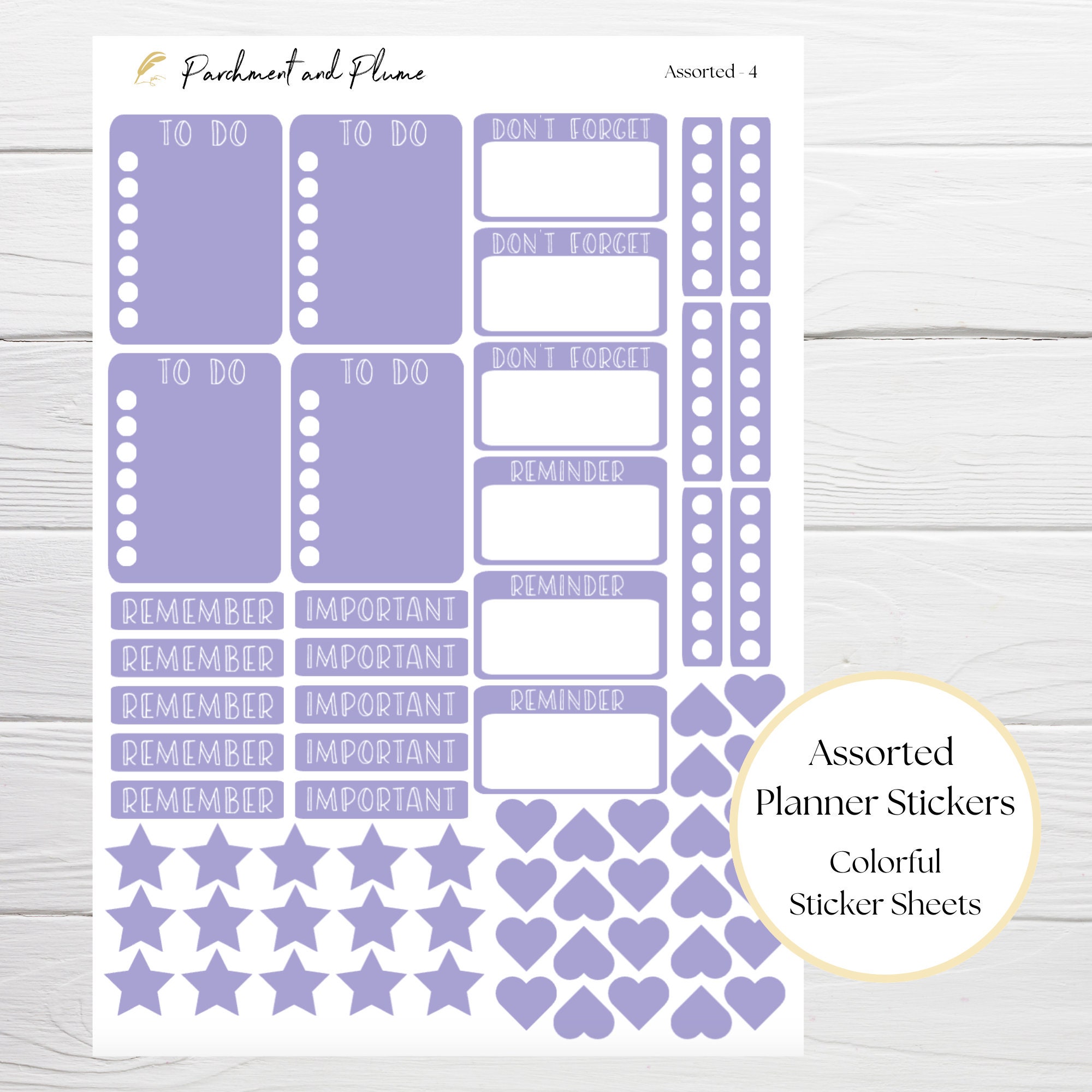 Lavender Task Tracker Stickers Sheet | Time Management Planner Stickers ...