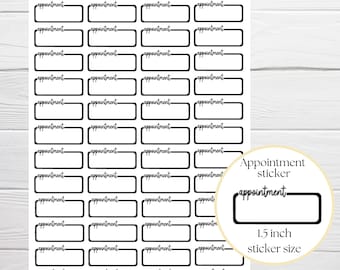 Appointment Stickers for Planners | Appointment Tracker Stickers | Appointment Planner Stickers Sheet