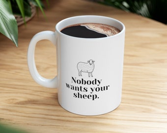 Catan Nobody Wants Your Sheep Ceramic Mug 11oz