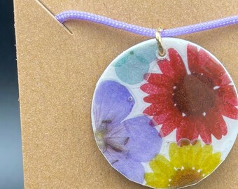 Colgante de flores silvestres (círculo) #89