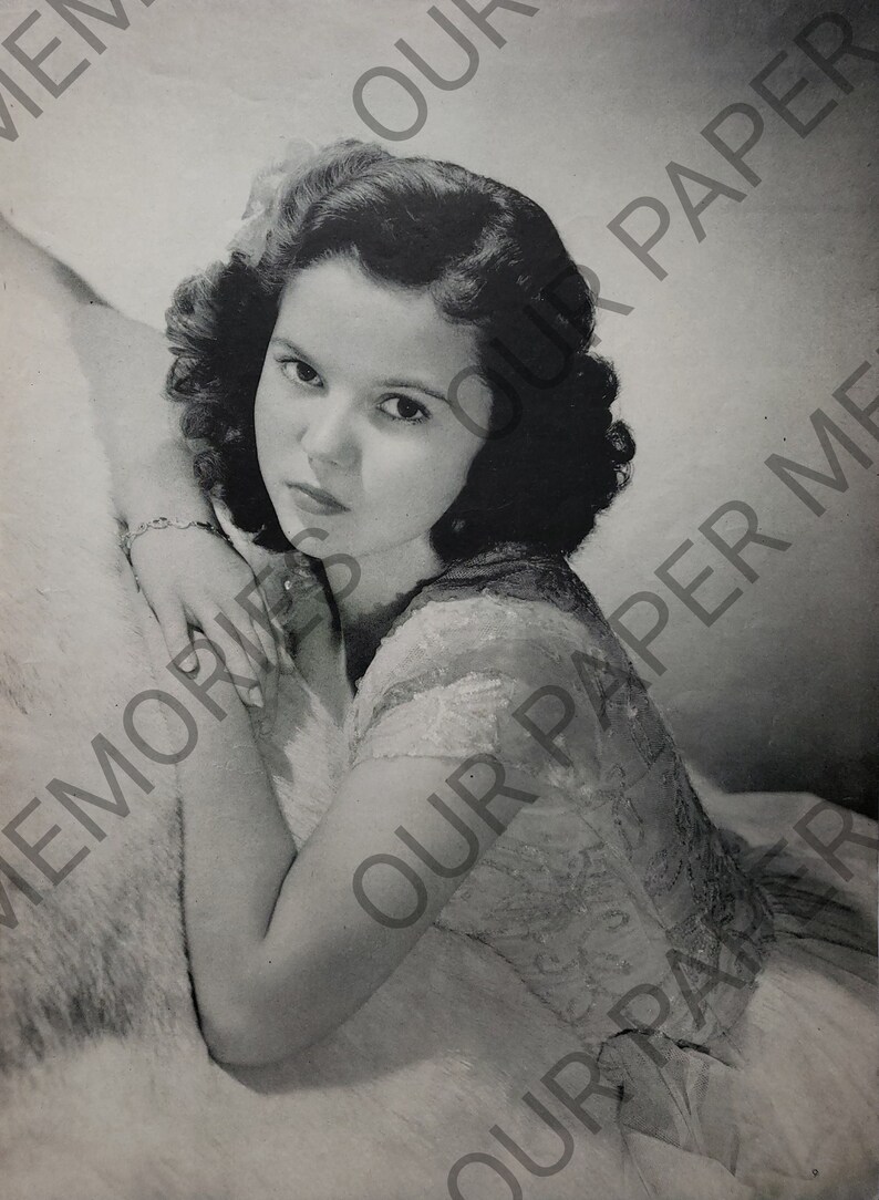 Vintage Shirley Temple Print Ad From the 1940s Moviestar Hollywood ...