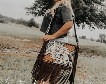 Western cowhide fringe purses, bags & conceal carry for women