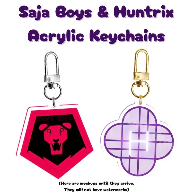 Huntrix & Saja Boys Acrylic Keychains - Etsy
