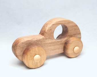 Handmade Wooden hatchback car Toy – Safe & Eco-Friendly for Toddlers
