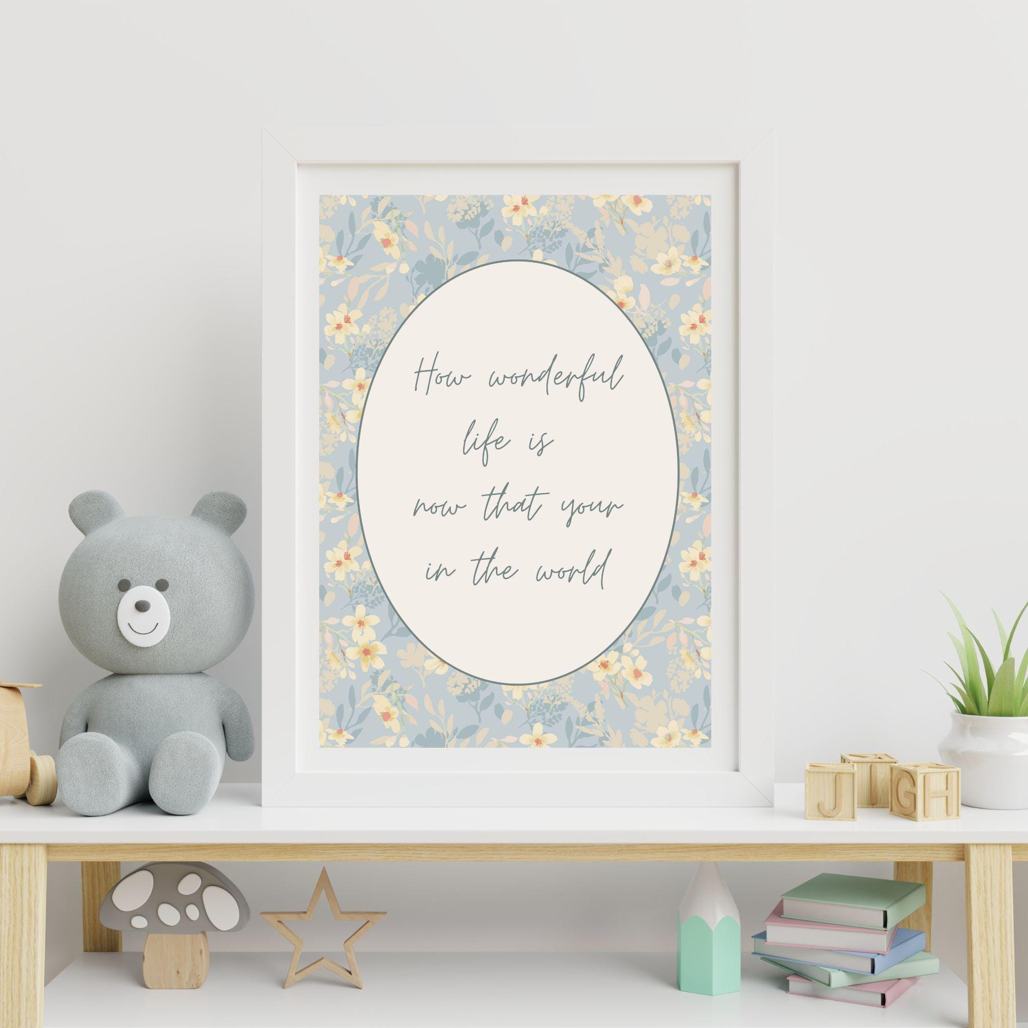 Vintage Nursery PRINTABLE Wall Art | Girls Floral Nursery Print | Boys ...