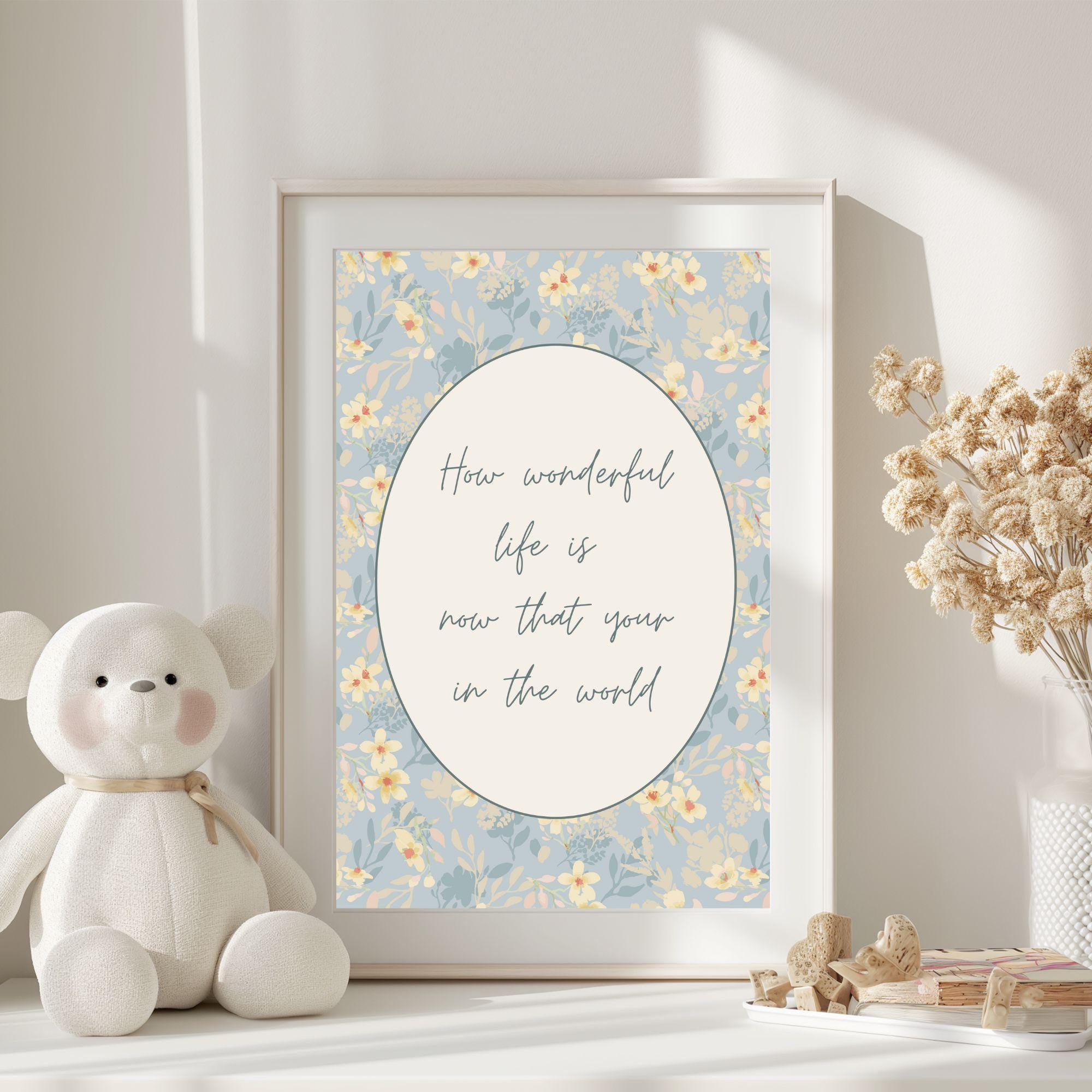 Vintage Nursery PRINTABLE Wall Art | Girls Floral Nursery Print | Boys ...