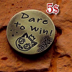 Only 5! This lucky coin will inspire and motivate you! Pocket coin | Pure Brass Coin | Gift for him or her