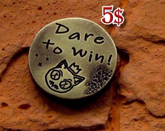Only 5! This lucky coin will inspire and motivate you! Pocket coin | Pure Brass Coin | Gift for him or her