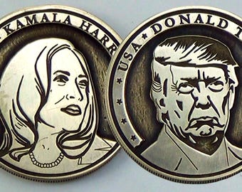 Moneda conmemorativa Trump y Harris 2024: un regalo político