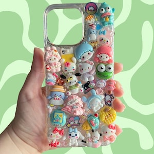 Funda para teléfono con decoración 3D inspirada en Sanrio Kawaii - Accesorio protector para smartphone - Accesorios