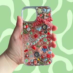 Custom Resin Phone Case: Glitter Charms, Kawaii Junk Style