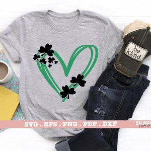 St Patricks Day trèfle trèfle SVG, Clipart Digital Download, png coeur porte-bonheur, chemise de la Saint-Patty, fichier coupé pour Cricut, svg femmes irlandaises