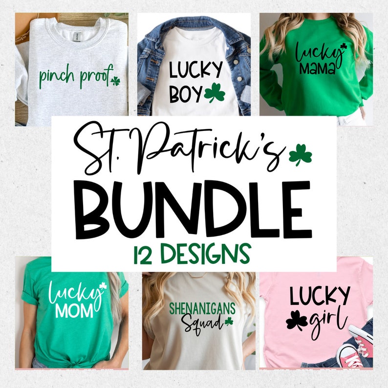 St Patricks Day SVG Png Bundle, St Patty's Day Digital Download Bundle ...