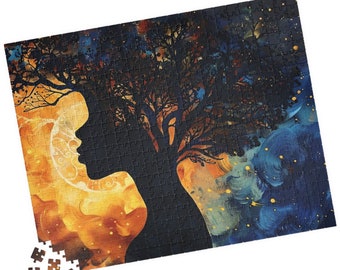 Tree of Life Puzzle, African American Woman Art, Unique Gift for Her/Him, 100/250/500/1000 Piece Adult Puzzles, Black Owned Shops
