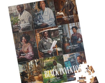 Black Inventors Jigsaw Puzzle, African American History Gift