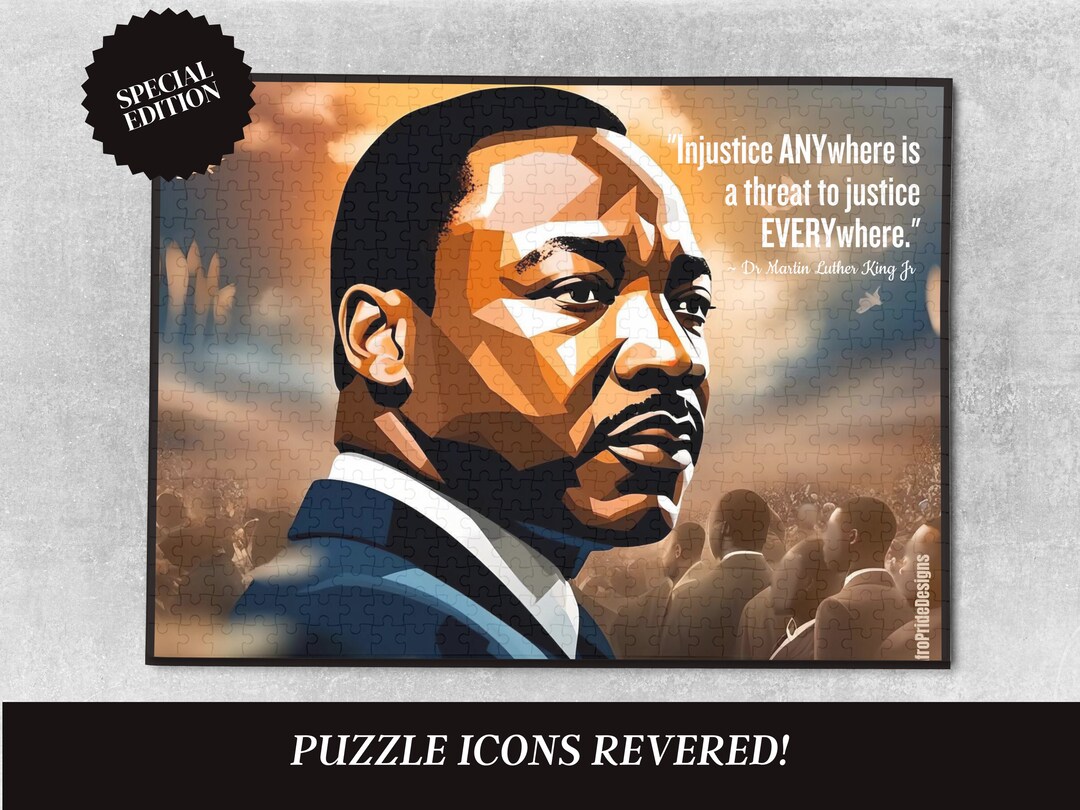 Martin Luther King Quote Injustice is A Threat Black History Jigsaw