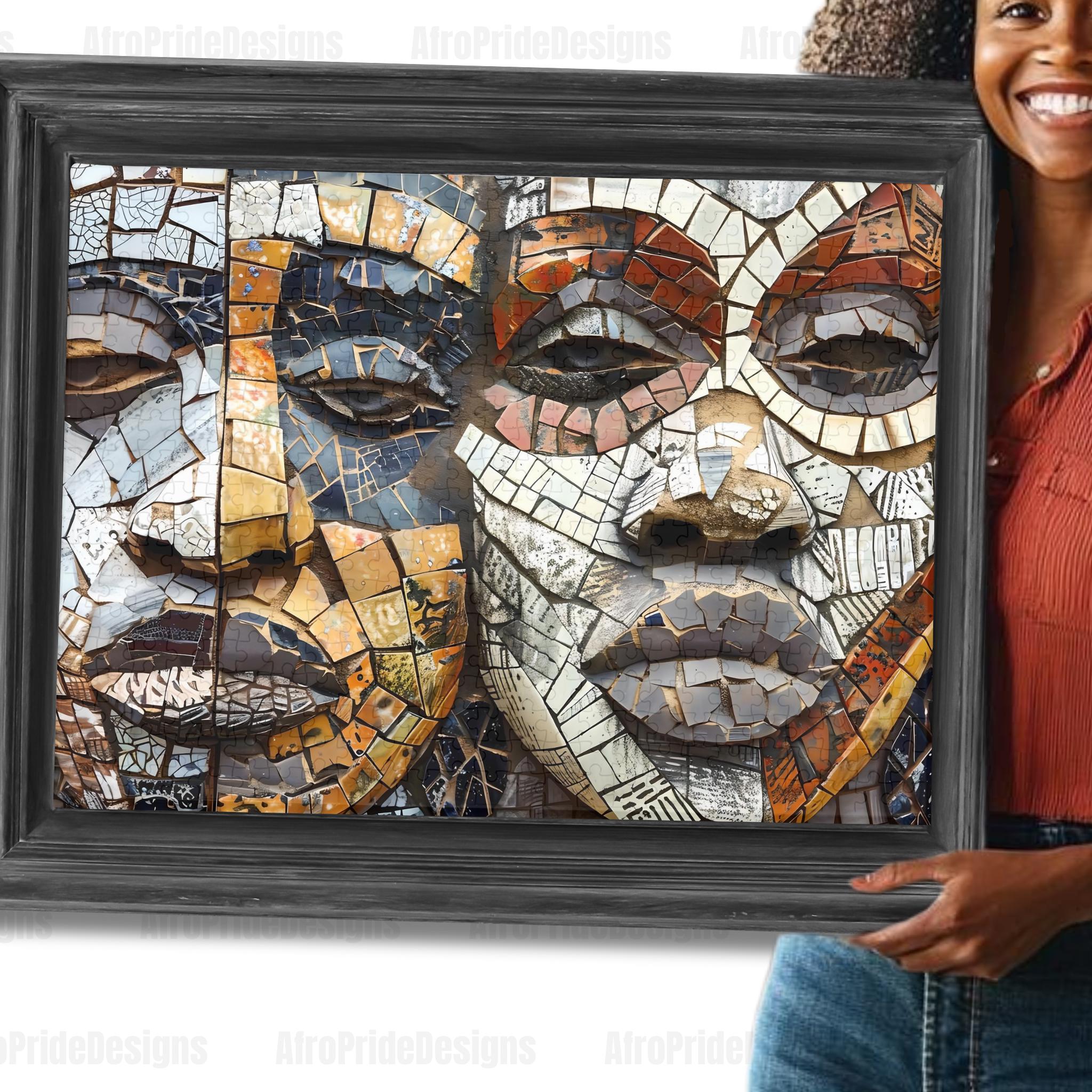 African American Art - Mosaic Jigsaw Puzzle, Unique Gift for Her
