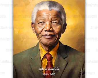 African Art Puzzles for Adults - Nelson Mandela | 100/250/500 Pieces | Unique Home Decor Gift For Her/Him, Black Owned Shops