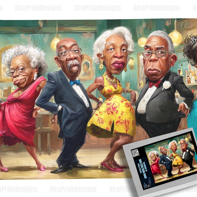 Dancer Lovers, 100/250/500/1000 piece puzzle, Black Owned Shops, Puzzles for adults, African American Art, Black Art Puzzles, Retirement Gift, Funny Gag Gift, Unique gift, For Grandma Grandpa, Wall Art, Christmas Kwanzaa, Birthday Anniversary, Gift for Her him,