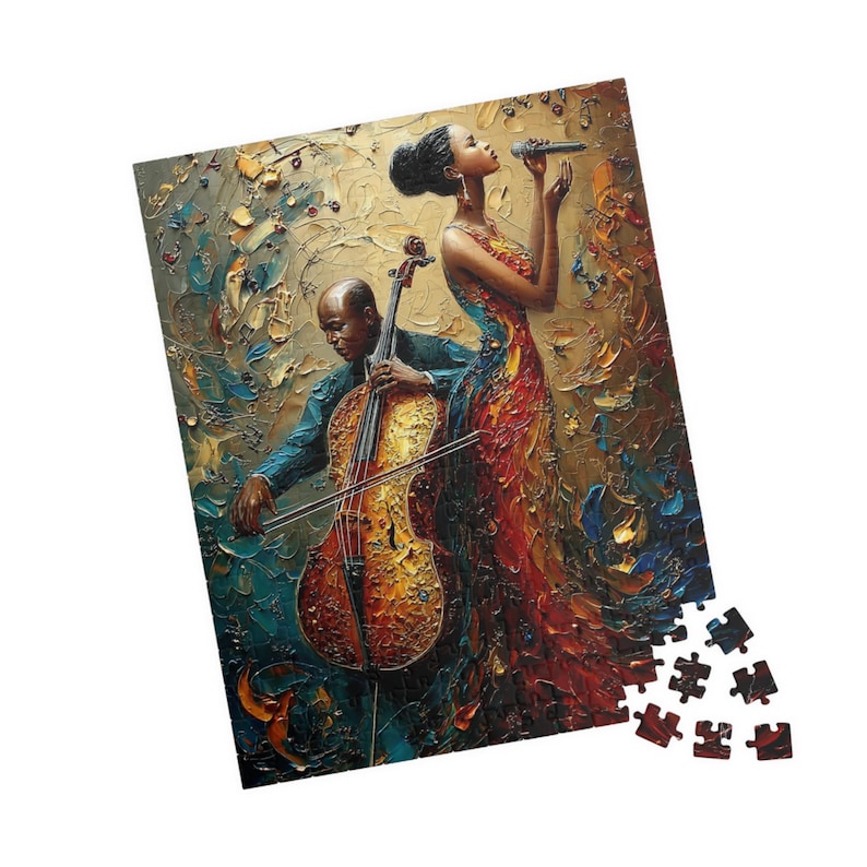 African Art, Black art, 1000 piece puzzle, Black Owned Shops, African American, Puzzles for adults, 500 piece puzzles, Gift for her, Gift for him, Wall art, Jigsaw Puzzle, Family Game Night, Jazz Music Lovers