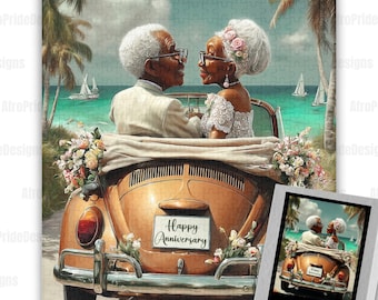 Jigsaw Puzzles for Adults, Unique Gifts for Her/Him, African American Couple Art, 100/250/500/1000 Pieces, Black Owned Shops