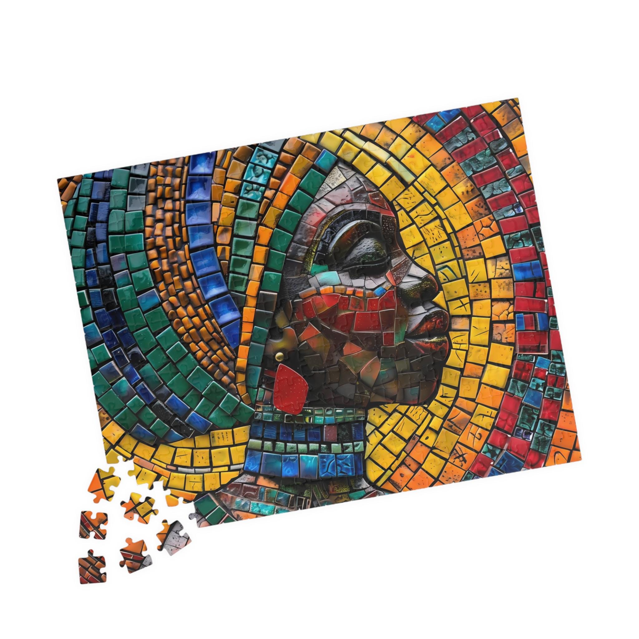 Jigsaw Puzzle, African Woman Mosaic Art, Unique Gift for Her/him
