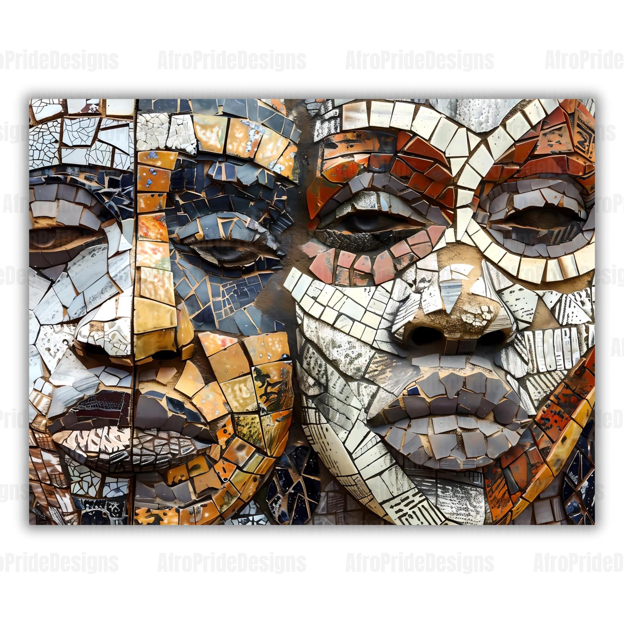 African American Art - Mosaic Jigsaw Puzzle, Unique Gift for Her