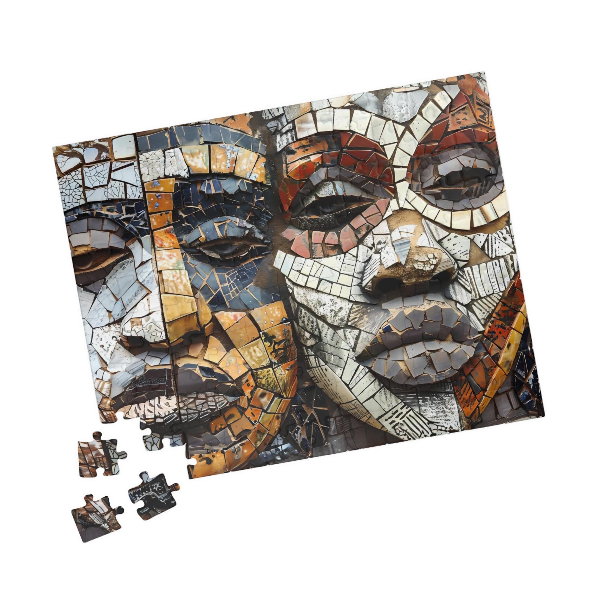 African American Art - Mosaic Jigsaw Puzzle, Unique Gift for Her