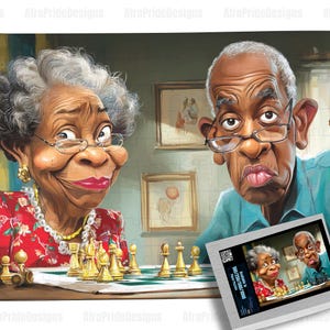 Chess Gurus, 100/250/500/1000 piece puzzle, Black Owned Shops, Puzzles for adults, African American Art, Black Art Puzzles, Retirement Gift, Funny Gag Gift, Unique gift, For Grandma Grandpa, Wall Art, Christmas Kwanzaa, Birthday Anniversary, Gift for Her him,