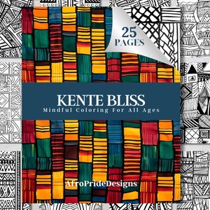 Geometric Art Coloring Pages For Adults & Kids, Stress Relief Printable Coloring Book Afrocentric Art Therapy African Culture Cultural Gift
