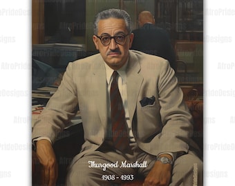 Thurgood Marshall Jigsaw Puzzle – Black History Art Deco Gift